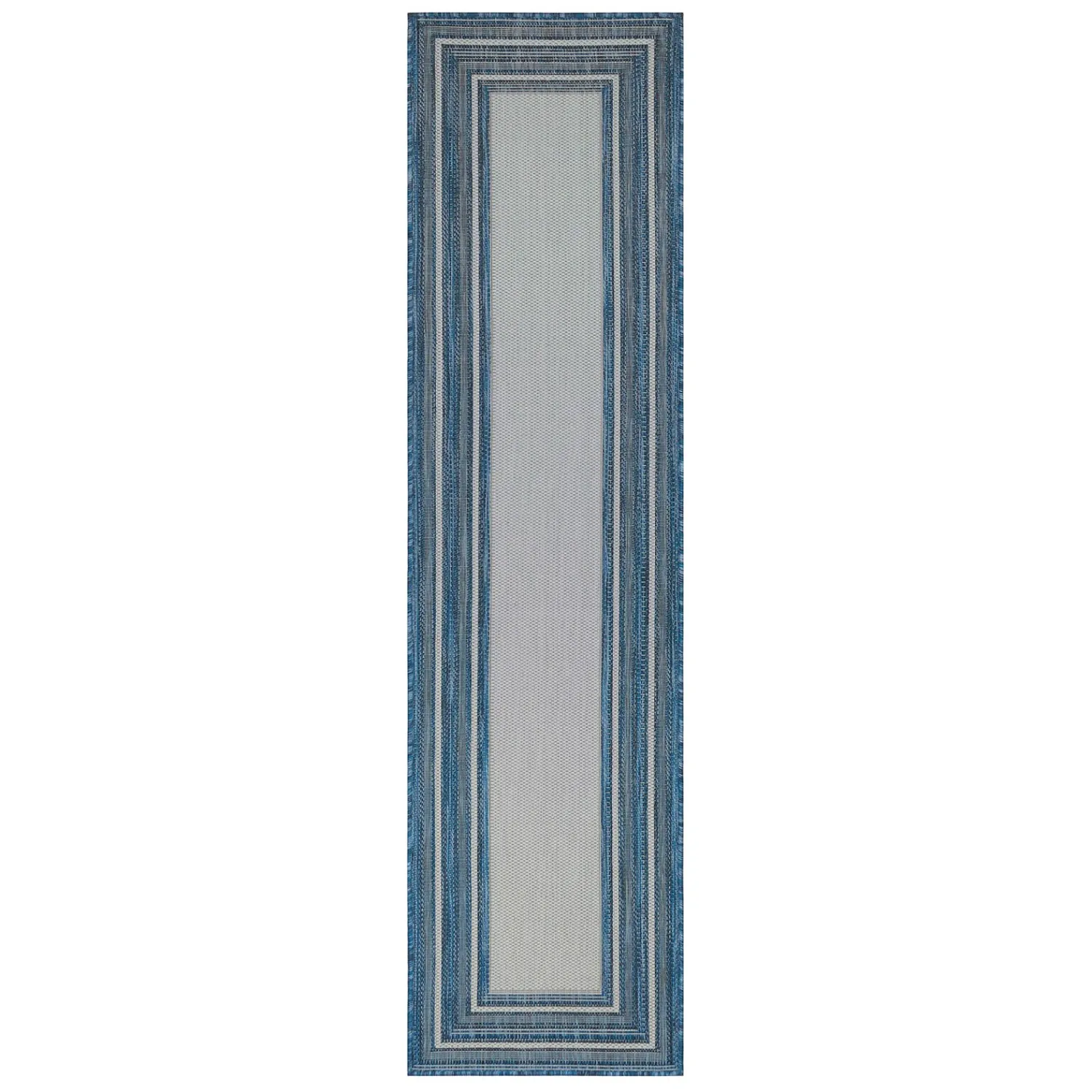Plow & Hearth Runners>Indoor/Outdoor Textured Polypropylene Border Runner, 23" x 7'6"