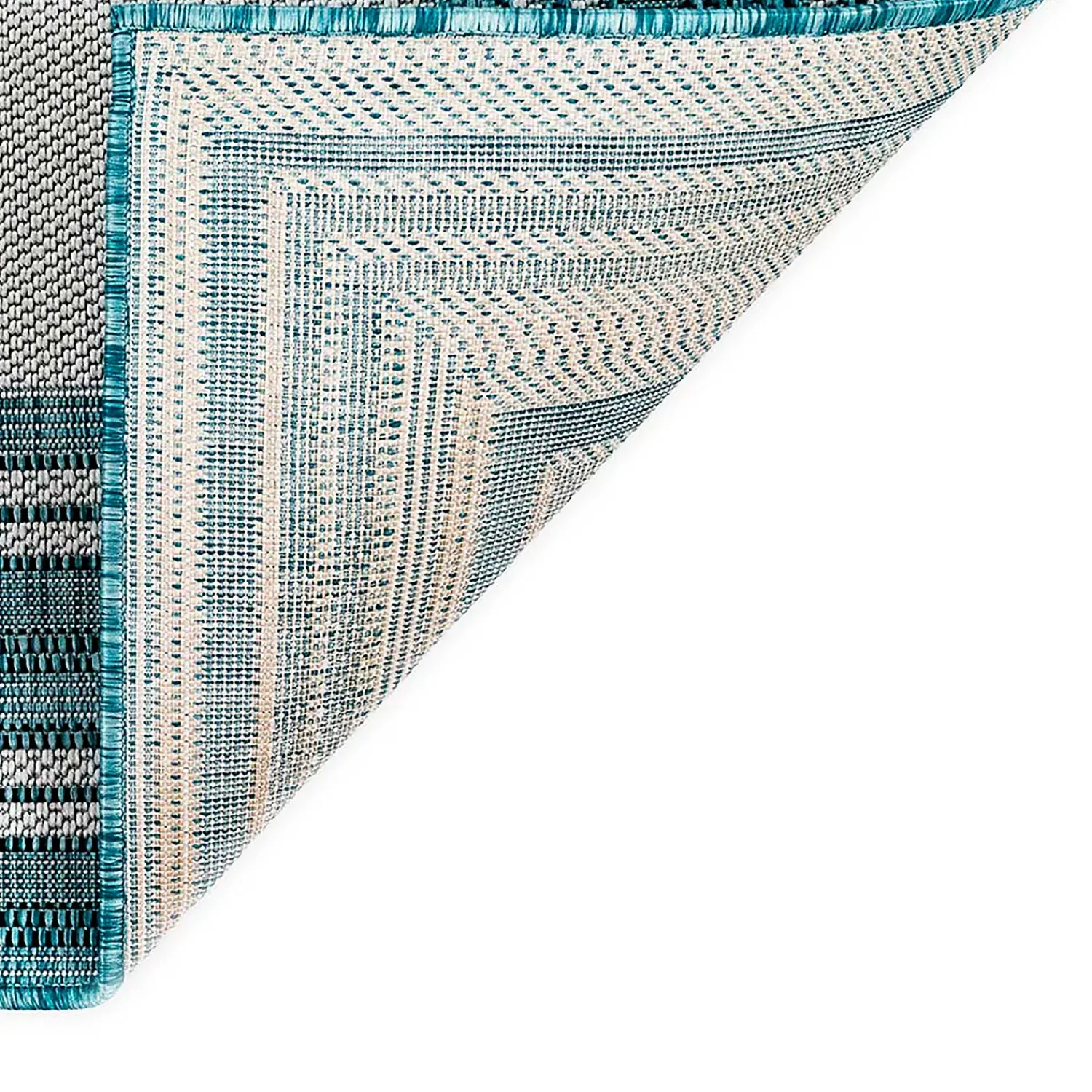 Plow & Hearth Runners>Indoor/Outdoor Textured Polypropylene Border Runner, 23" x 7'6"