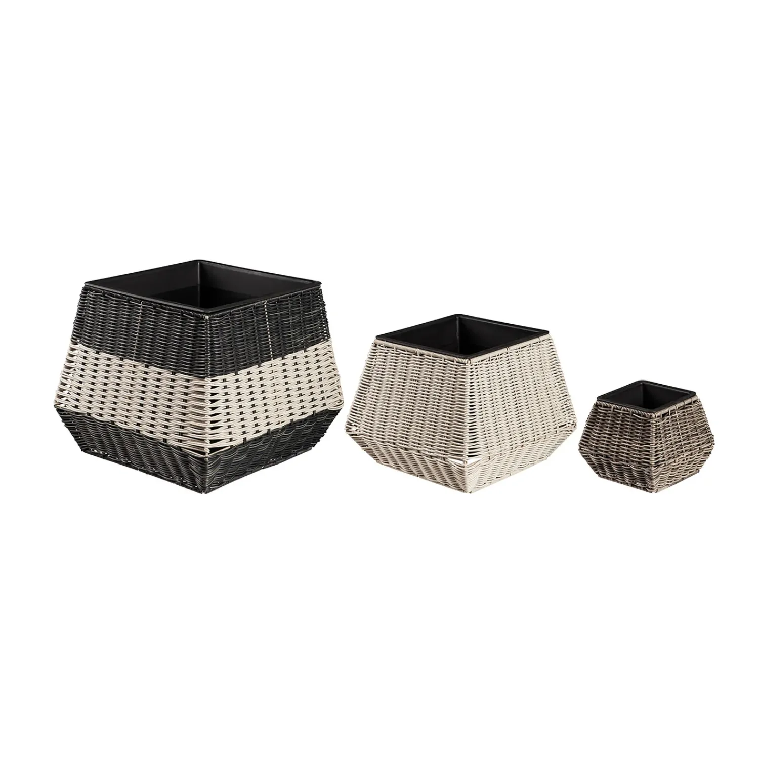 Plow & Hearth Planters & Plant Stands>Indoor/Outdoor Wicker Planters, Set of 3