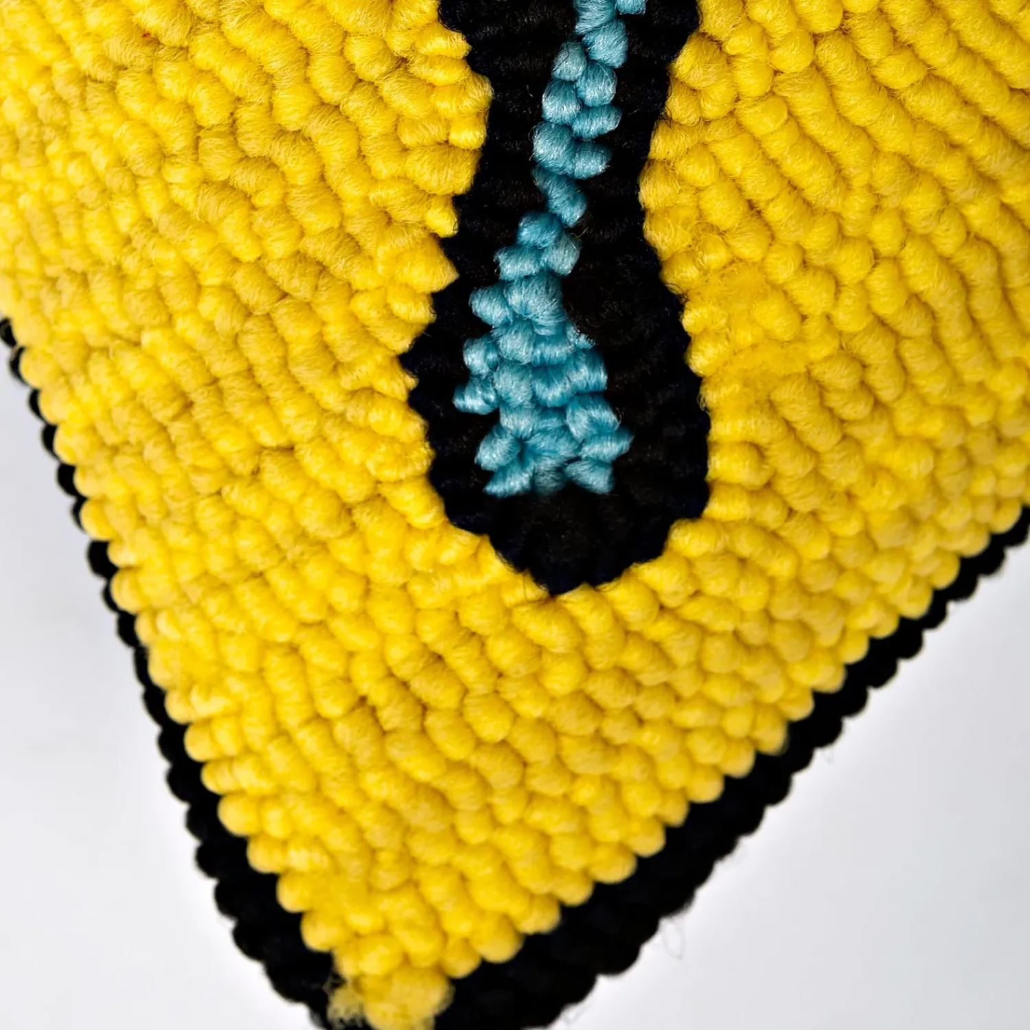 Plow & Hearth Decorative Pillows>Indoor/Outdoor Yellow Butterfly Hand Hooked Polypropylene Throw Pillow