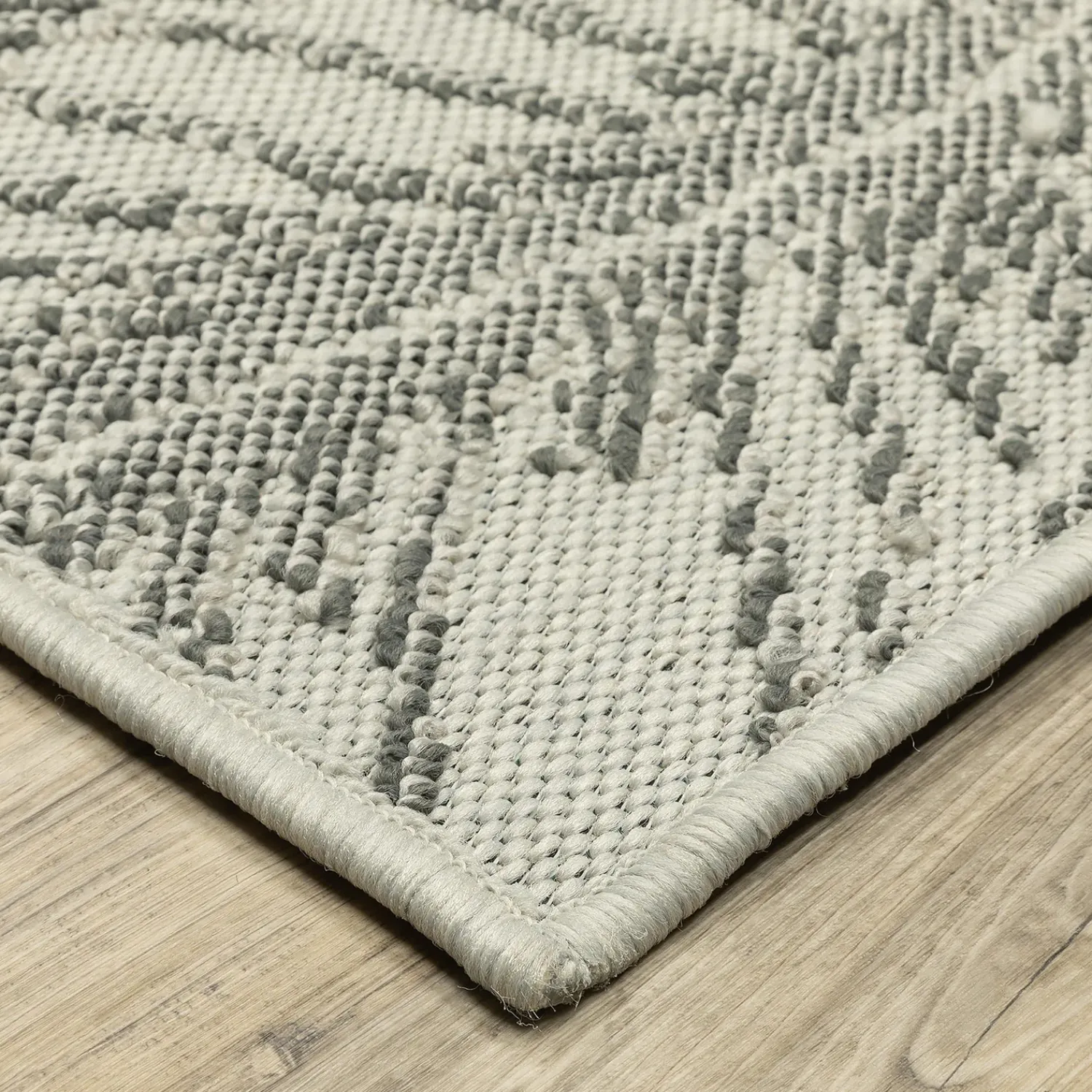 Plow & Hearth Area Rugs>Indoor/Outdoor York Leaves Polypropylene Rug, 6'7" x 9'2" Blue/Green