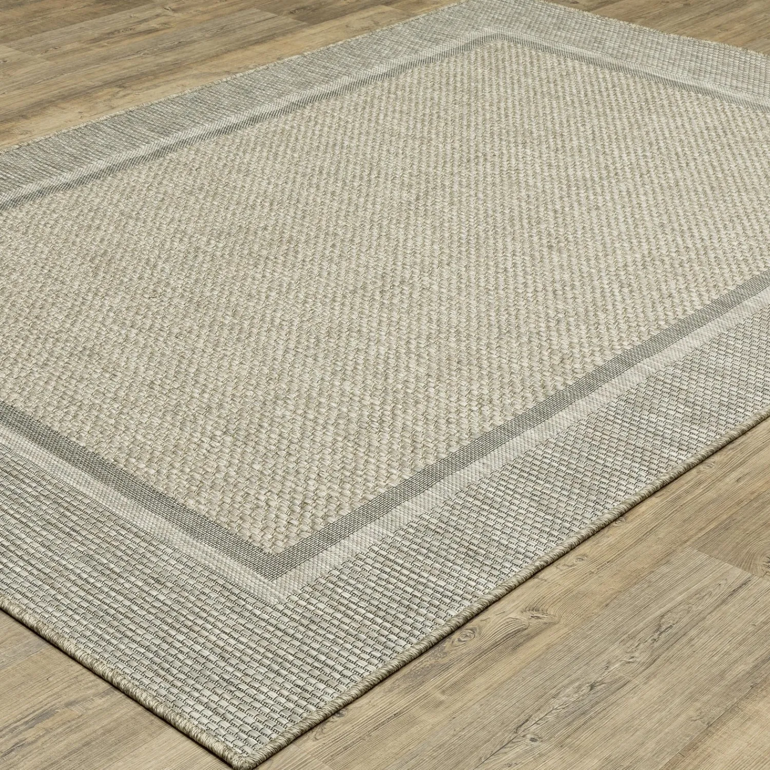 Plow & Hearth Area Rugs>Indoor/Outdoor Yucatan Border Polypropylene Rug, 7'10" x 10'
