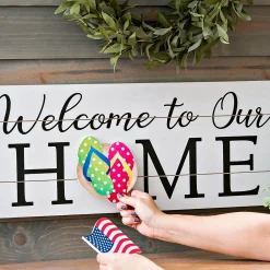 Plow & Hearth Wall Art>Interchangeable Wooden Welcome Sign