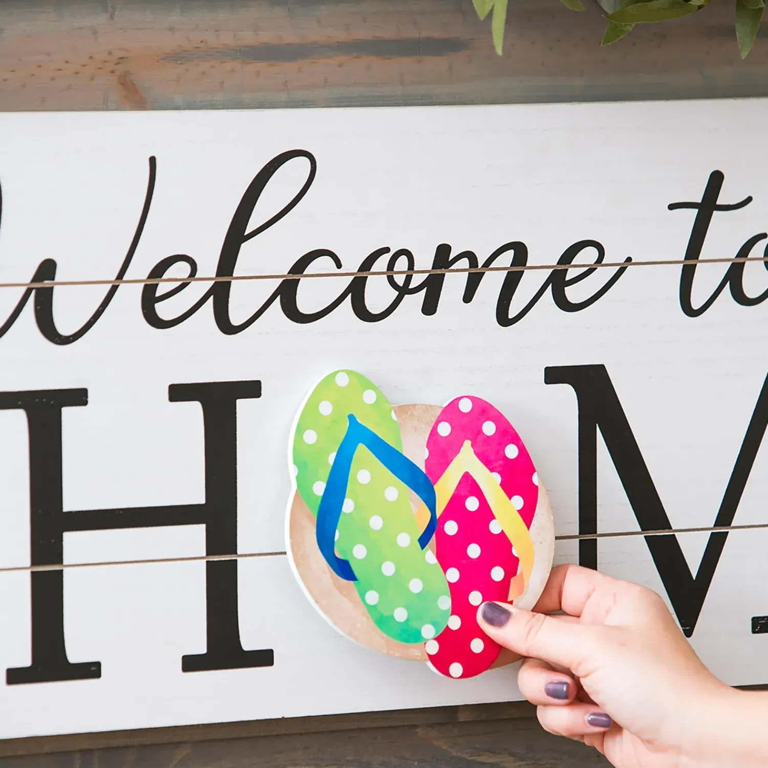 Plow & Hearth Wall Art>Interchangeable Wooden Welcome Sign