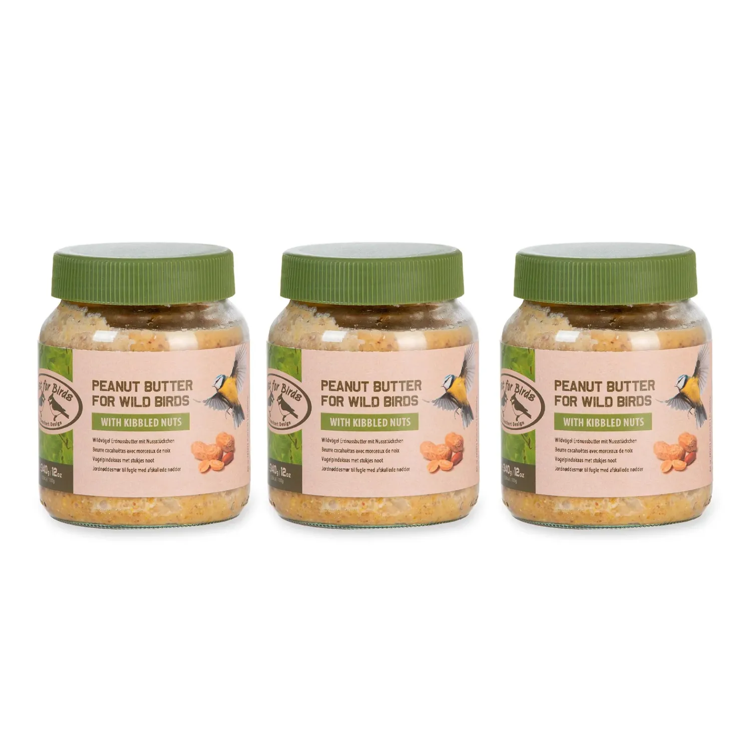 Plow & Hearth Bird Feeders>Jars of Peanut Butter for Birds, Set of 3