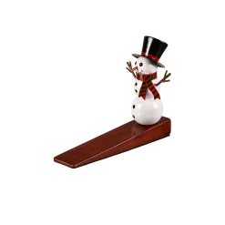 Plow & Hearth Decorative Accents>Joyful Traditions Door Decor Metal Handcrafted Snowman Door Stopper