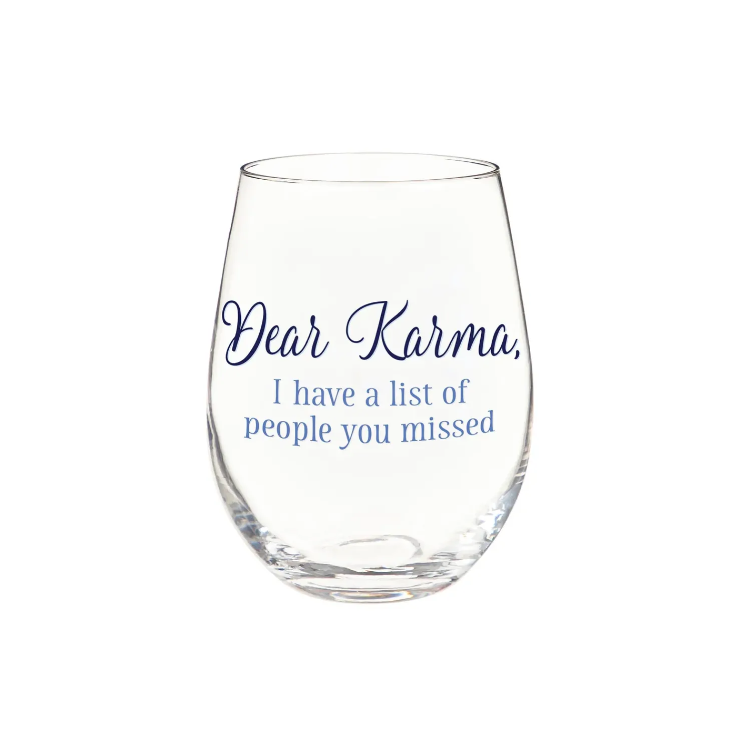 Plow & Hearth Wine Glasses>Karma Stemless Glass, 17oz, Gift Box