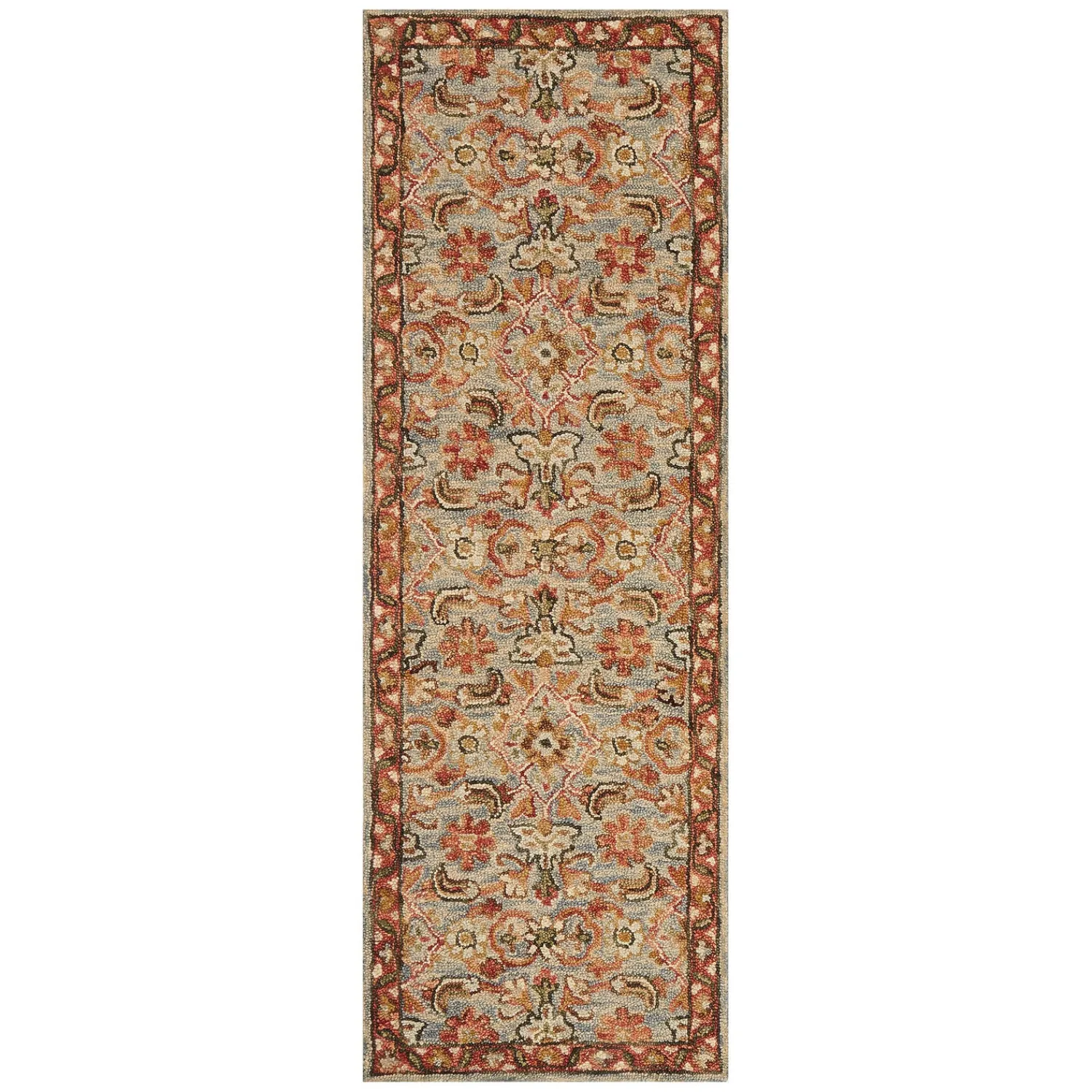Plow & Hearth Area Rugs>Kensington Floral Wool Rug, 7'9" x 9'9" Slate