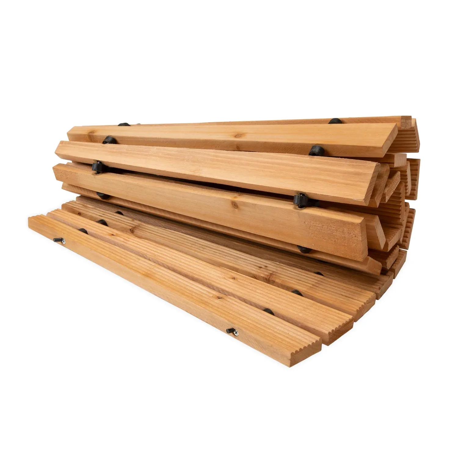 Plow & Hearth Garden Fencing & Edging|Pathways & Stepping Stones>4'L Roll-Out Curved Hardwood Pathway