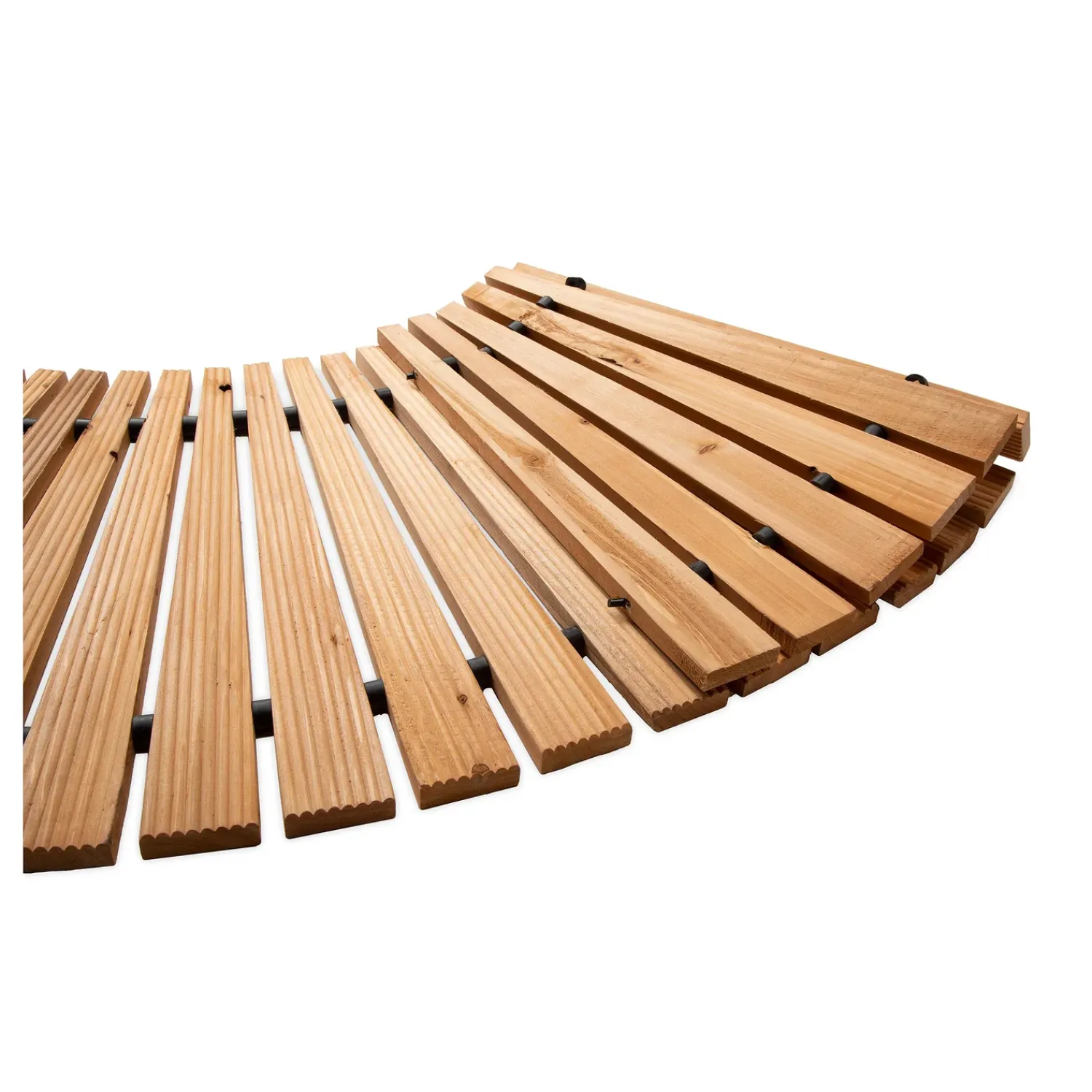 Plow & Hearth Garden Fencing & Edging|Pathways & Stepping Stones>4'L Roll-Out Curved Hardwood Pathway