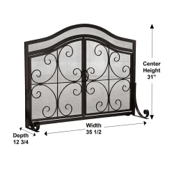 Plow & Hearth Fireplace Screens With Doors><noscript><img width=