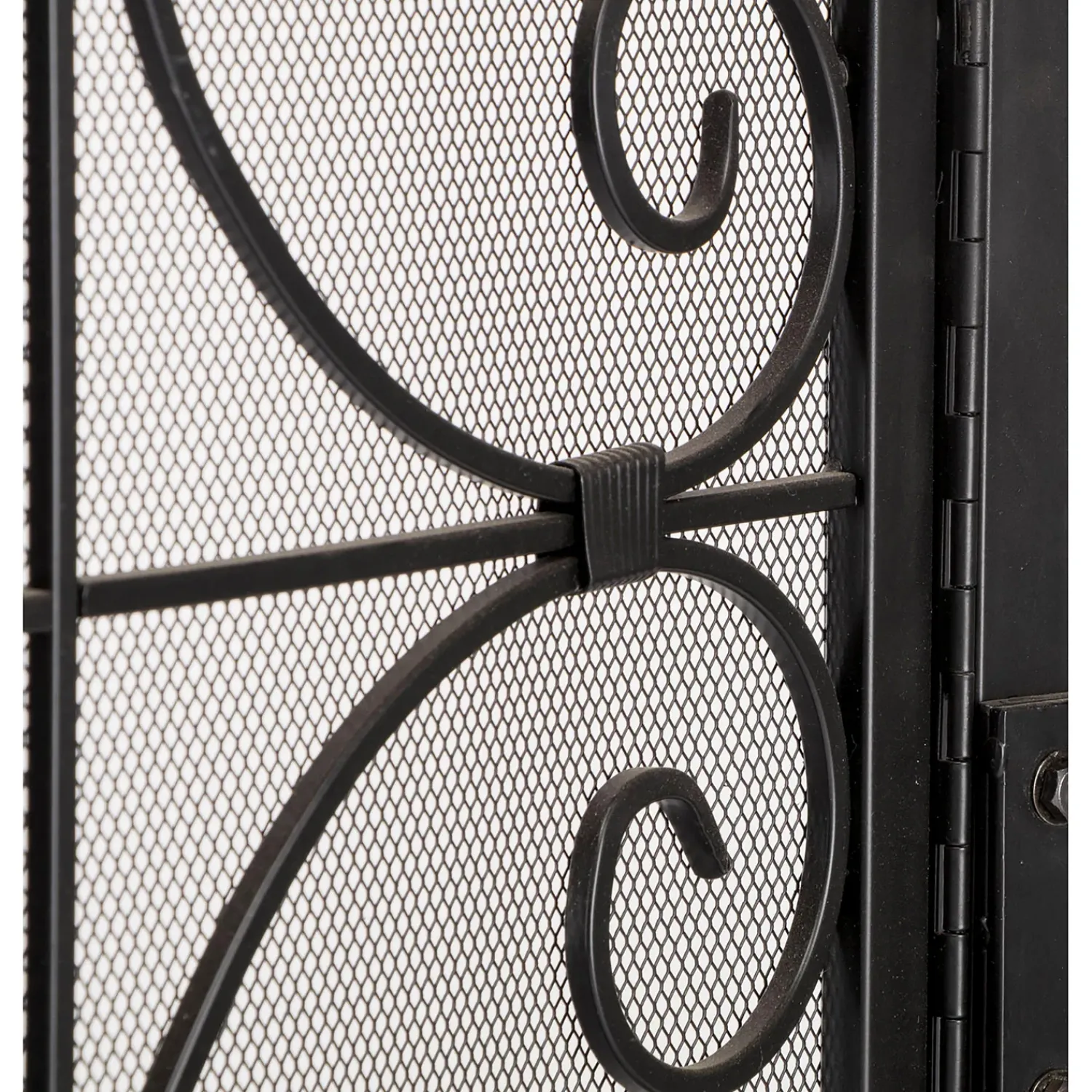 Plow & Hearth Fireplace Screens With Doors>Large Crest Fireplace Screen With Doors Black