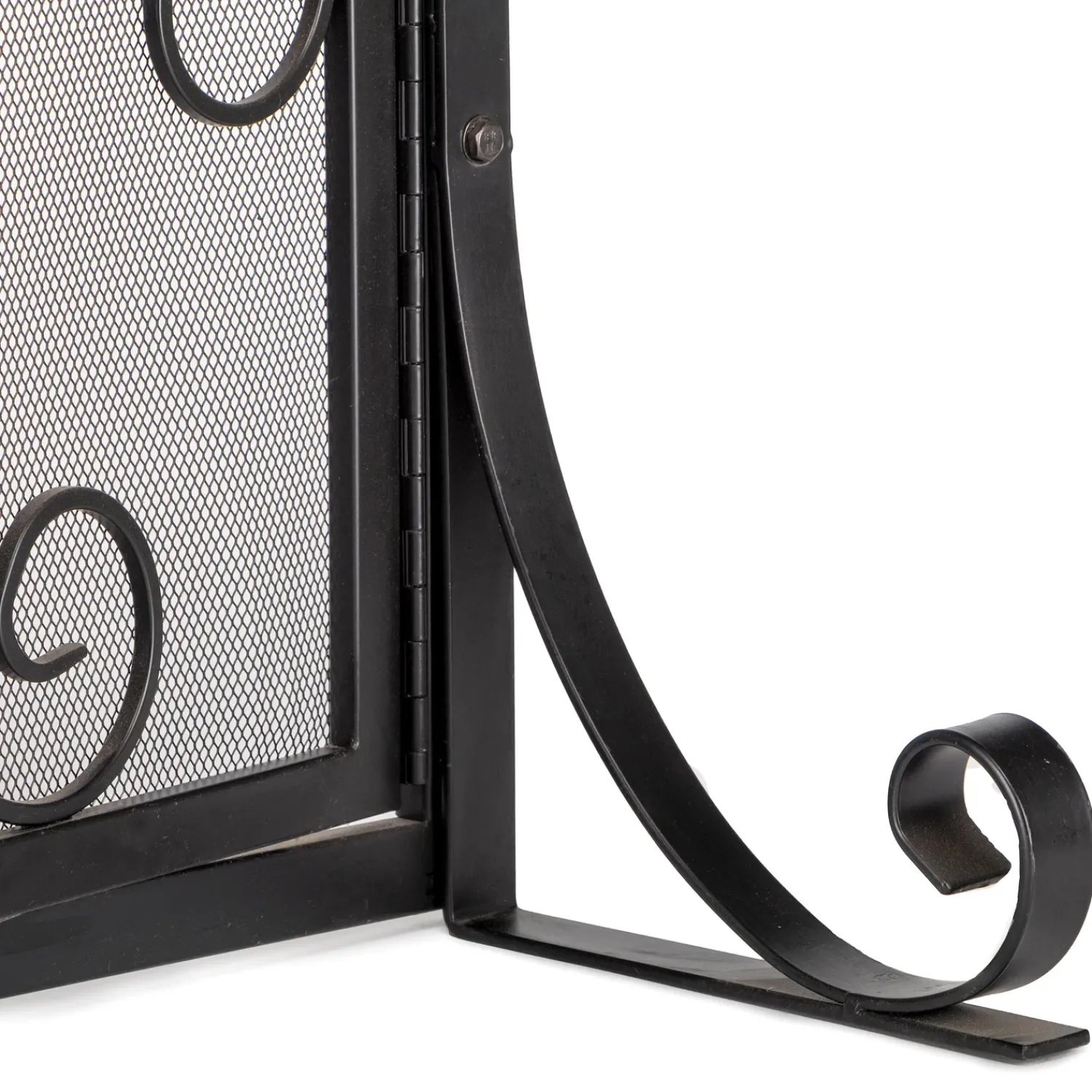 Plow & Hearth Fireplace Screens With Doors>Large Crest Flat Guard Fireplace Screen Black