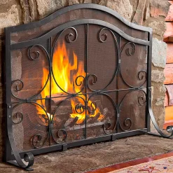 Plow & Hearth Fireplace Screens With Doors><noscript><img width=