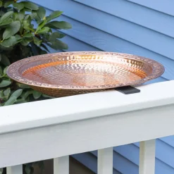 Plow & Hearth Birdbaths>Large Deck Mounted Copper Birdbath