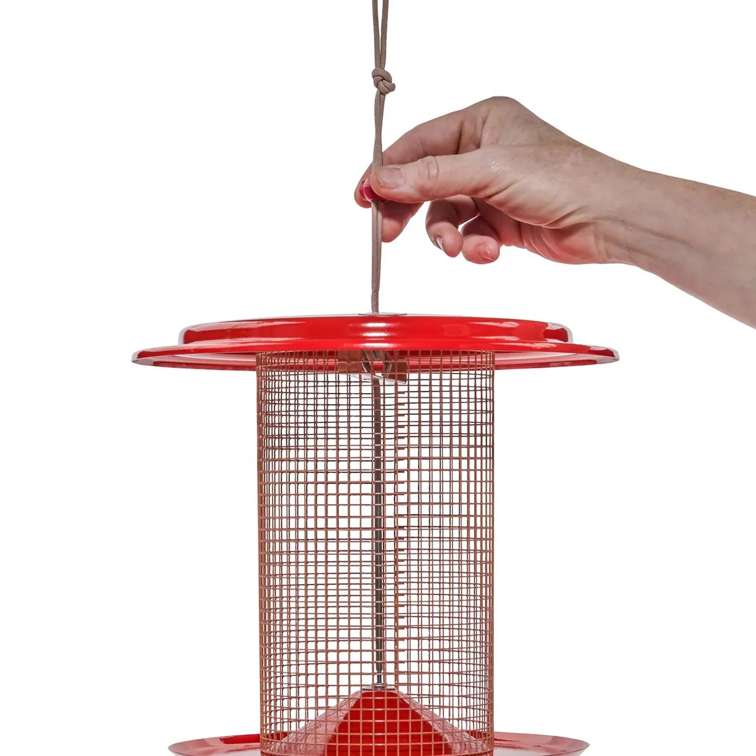 Plow & Hearth Bird Feeders>Large Metal Sunflower Seed Bird Feeder