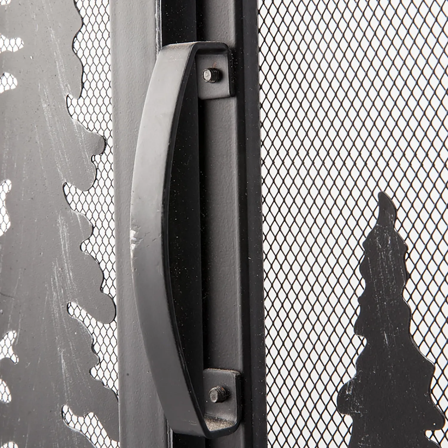 Plow & Hearth Fireplace Screens With Doors>Large Mountain Cabin Fire Screen With Door Black