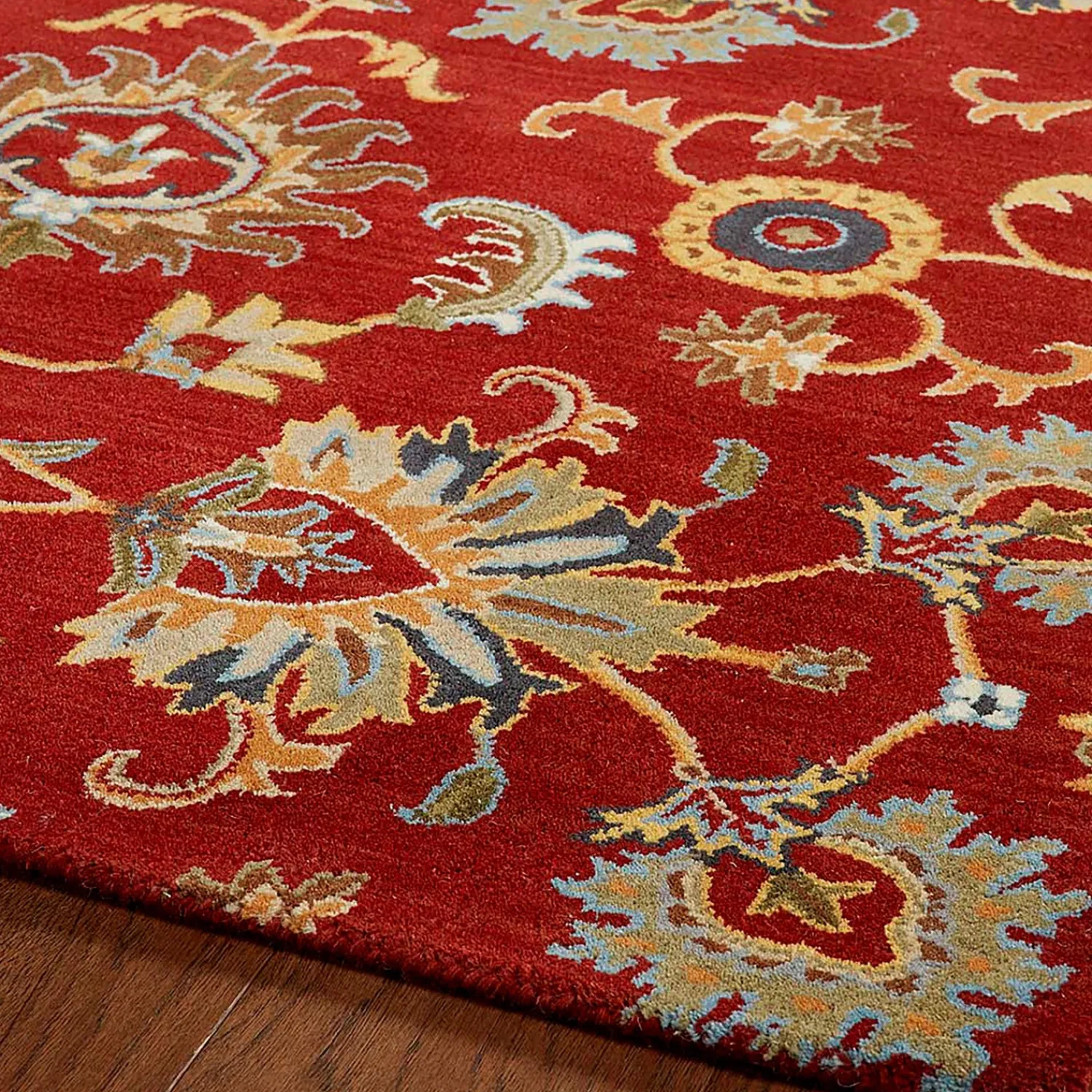 Plow & Hearth Area Rugs>Lauren Floral Wool Rug, 3' x 5'