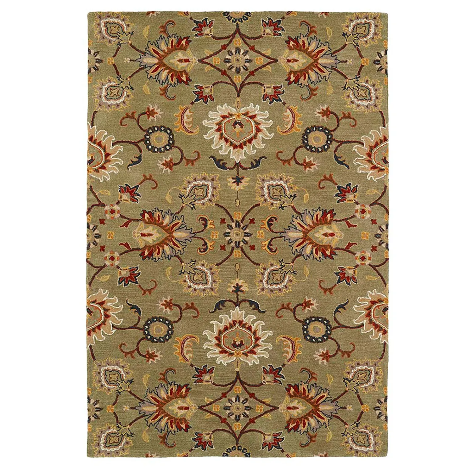 Plow & Hearth Area Rugs>Lauren Floral Wool Rug, 3' x 5'