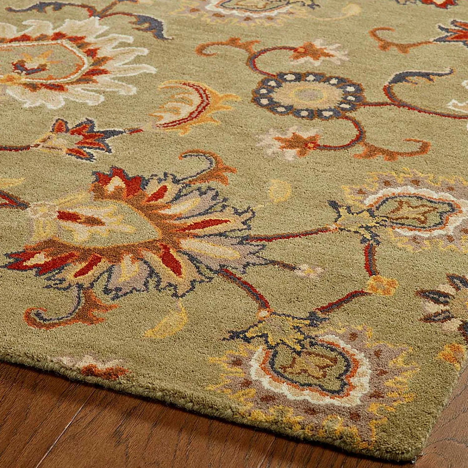 Plow & Hearth Area Rugs>Lauren Floral Wool Rug, 3' x 5'