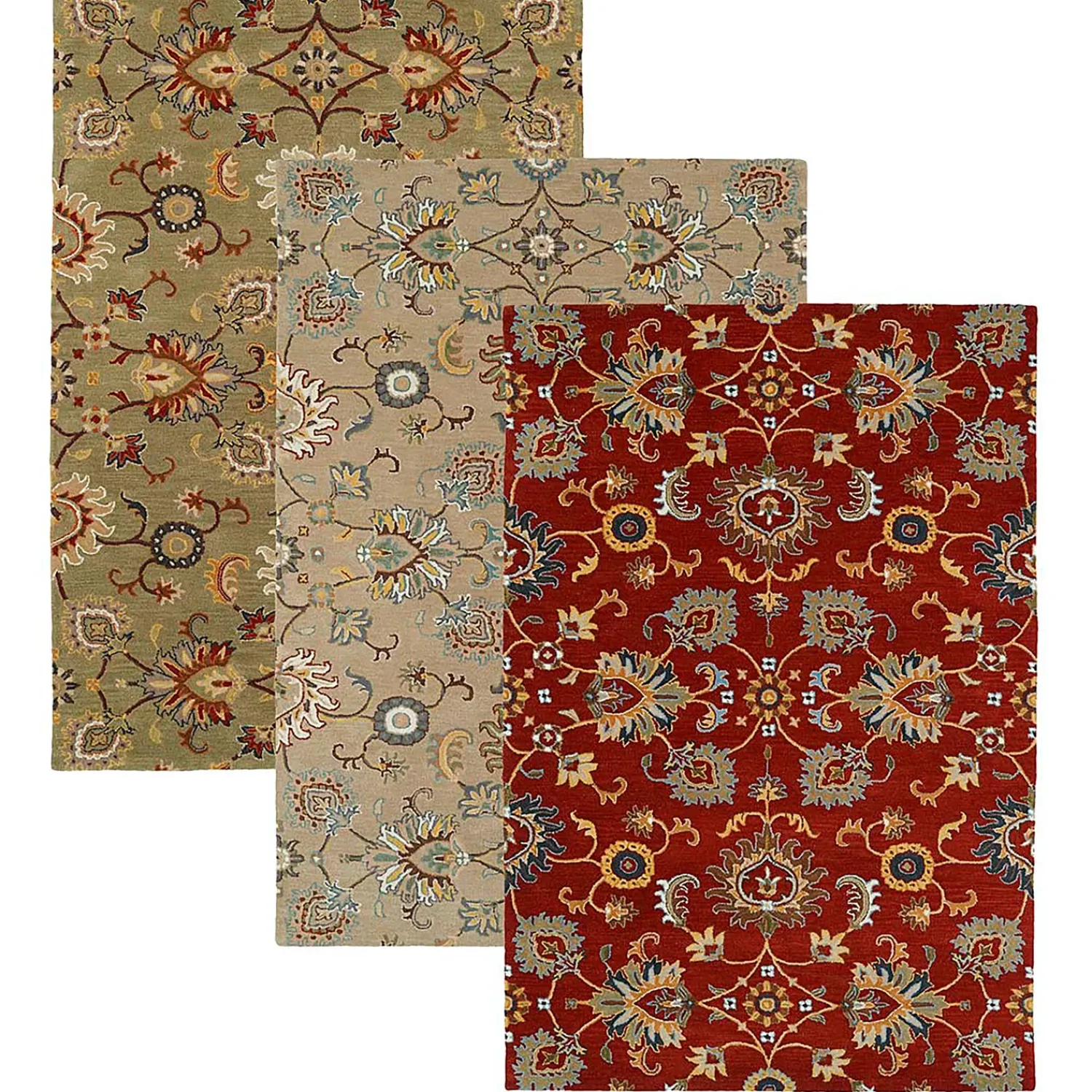 Plow & Hearth Area Rugs>Lauren Floral Wool Rug, 3' x 5'