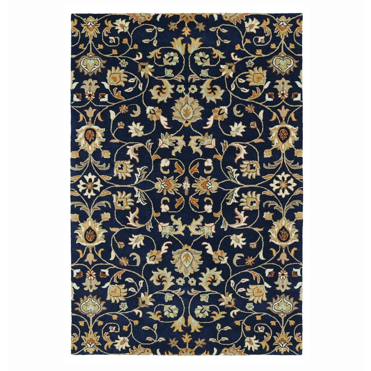 Plow & Hearth Area Rugs>Lauren Vine Wool Rug, 9' x 12' Graphite