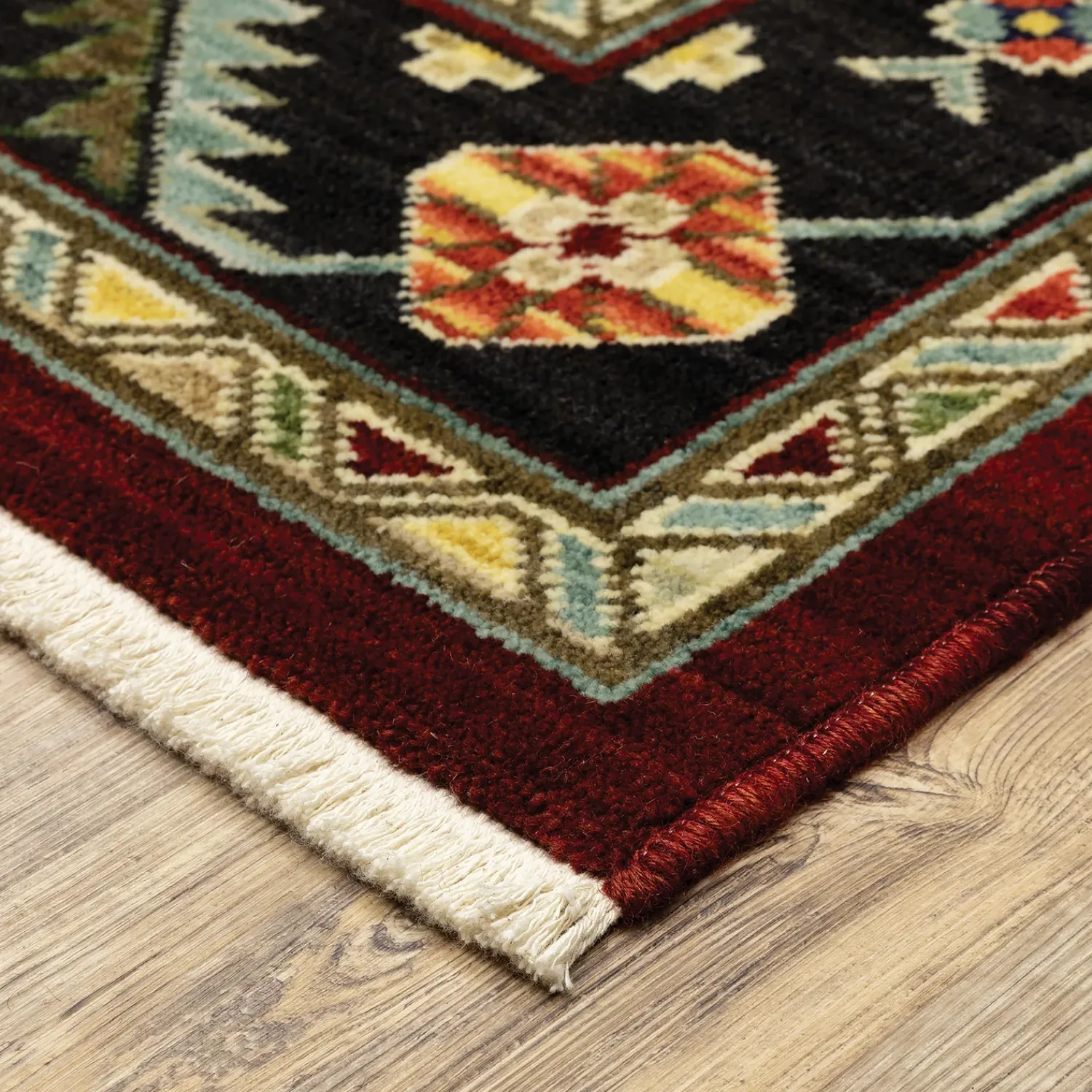 Plow & Hearth Area Rugs>Laurenburg Border Wool Rug, 3'3" x 5'