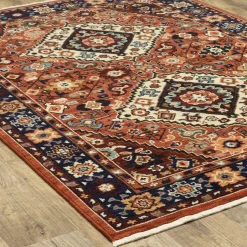 Plow & Hearth Area Rugs>Laurenburg Kaleidoscope Wool Rug, 6'7" x 9'6"