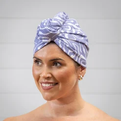 Plow & Hearth Bath Accessories>Lavender Flow Quick Dry Hair Wrap