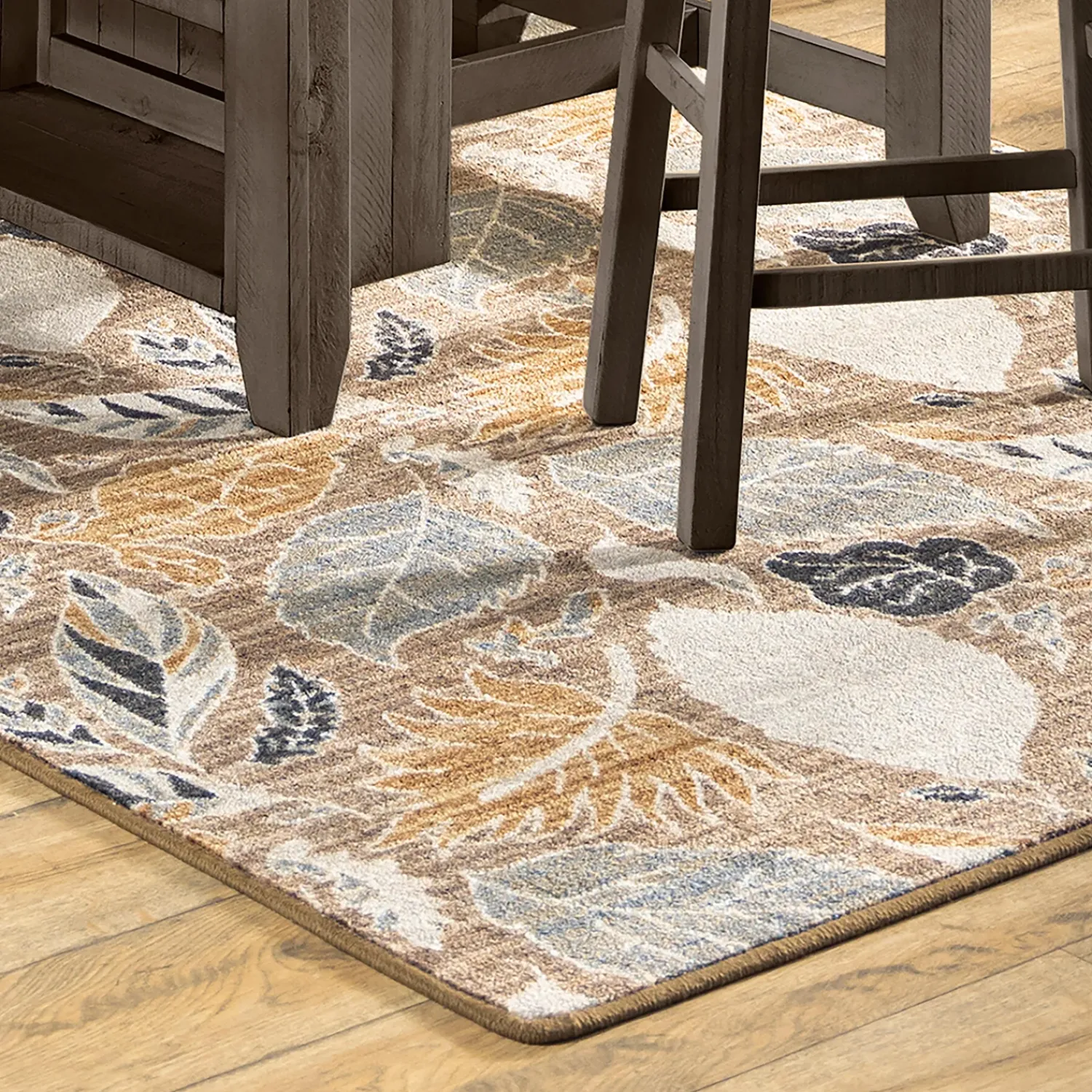 Plow & Hearth Area Rugs>Leaves EnduraStran Area Rug, 3' x 4' Suede