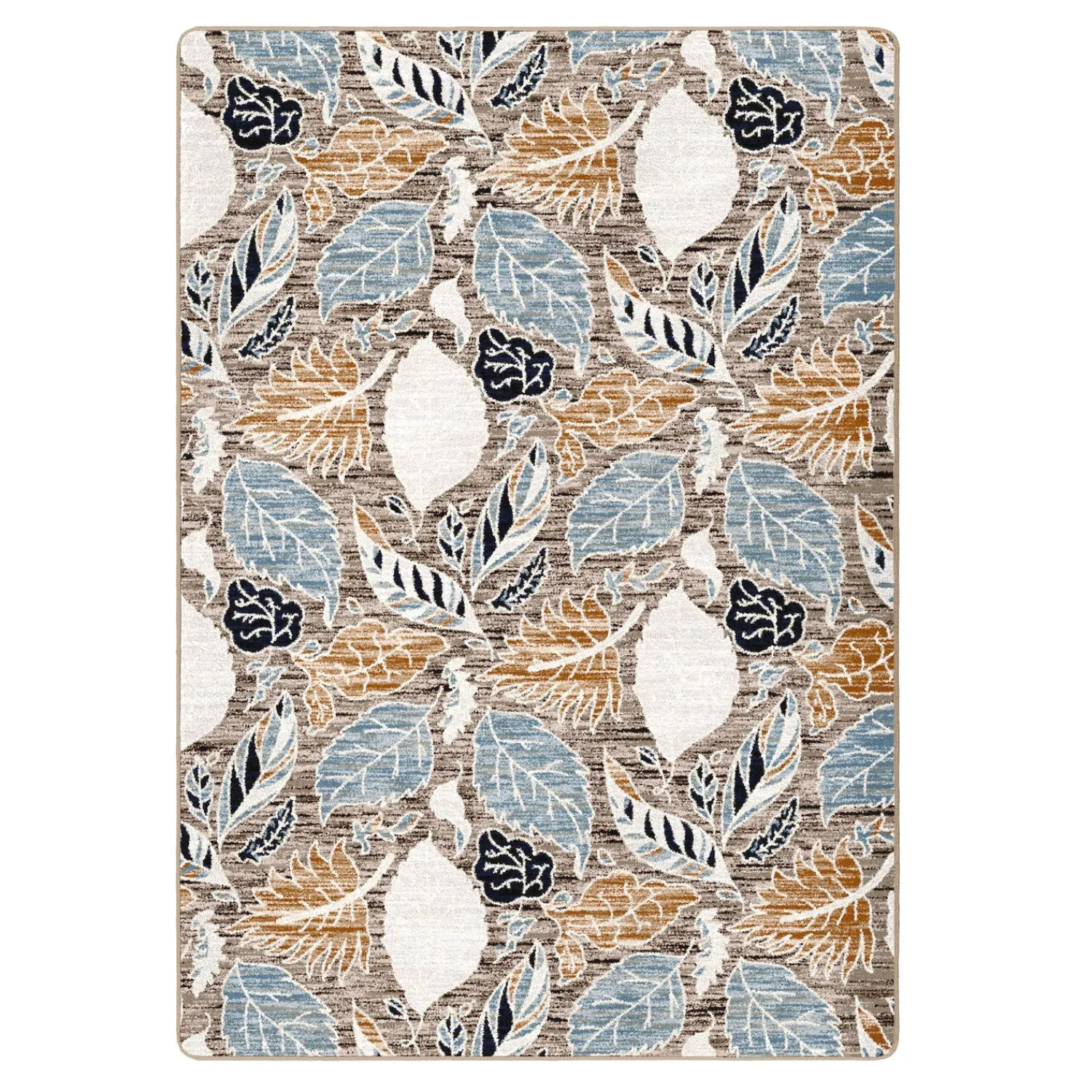 Plow & Hearth Area Rugs>Leaves EnduraStran Area Rug, 4' x 5' Suede
