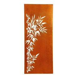 Plow & Hearth Wall Art>Leaves LED Laser Cut Metal Wall Décor, 15" L x 40" H