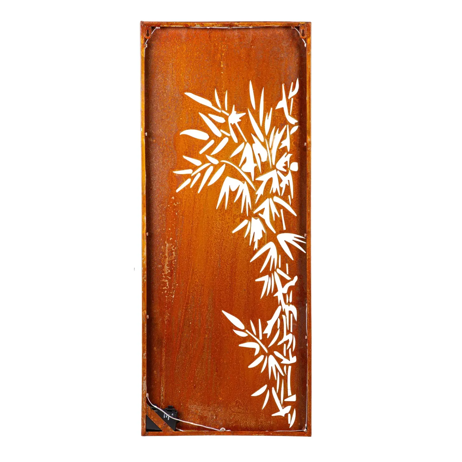 Plow & Hearth Wall Art>Leaves LED Laser Cut Metal Wall Décor, 15" L x 40" H