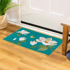 Plow & Hearth Washable Mats>Leopard Magnolia Welcome Washable Indoor/ Outdoor Mat