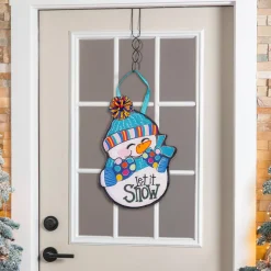 Plow & Hearth Fabric Door Hangers>Let It Snow-Man Door Décor