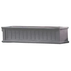 Plow & Hearth Planters & Plant Stands>Lexington Self-Watering Window Box with Hanging Brackets, 4'L Gray