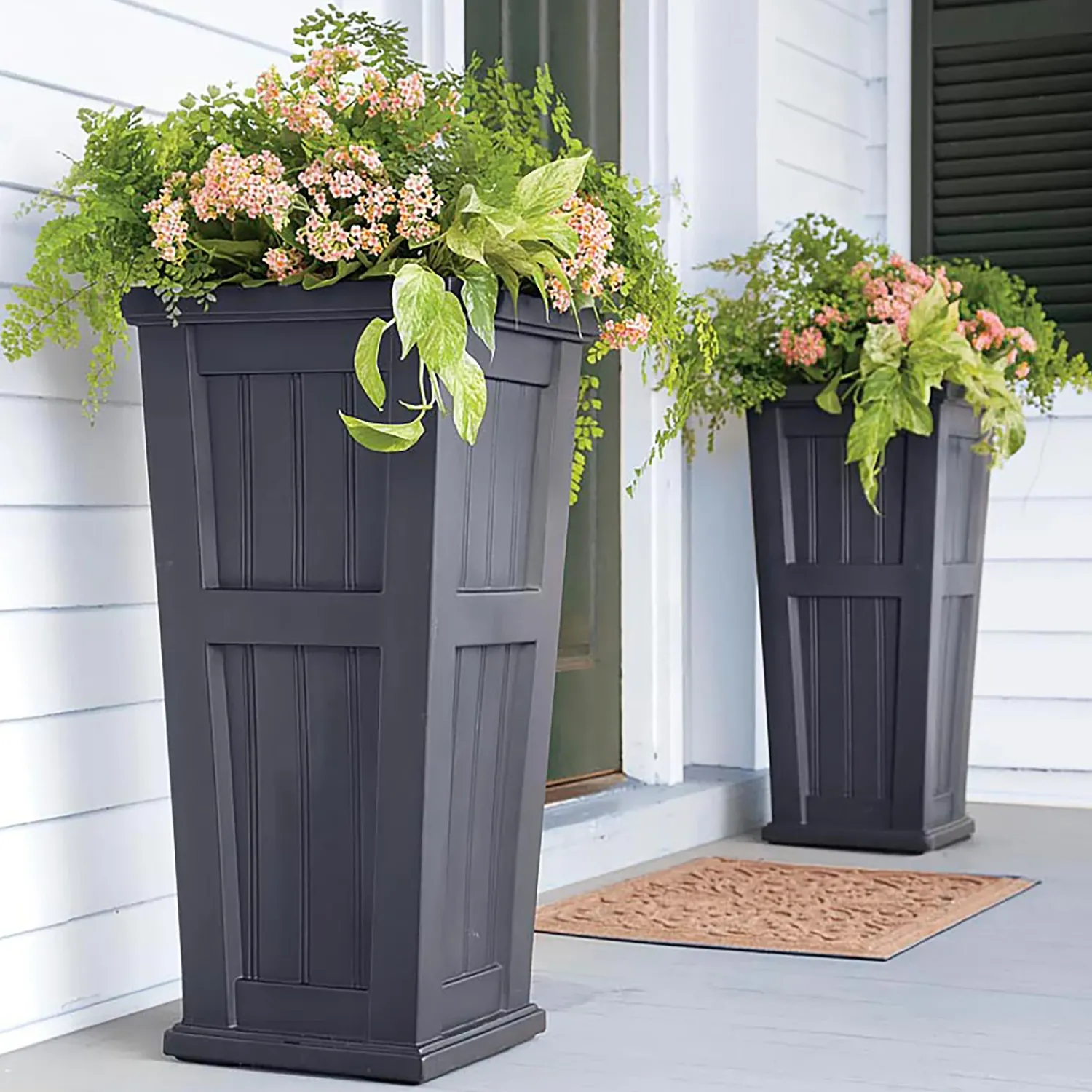 Plow & Hearth Planters & Plant Stands>Lexington Tall Self-Watering Planter, 32"H