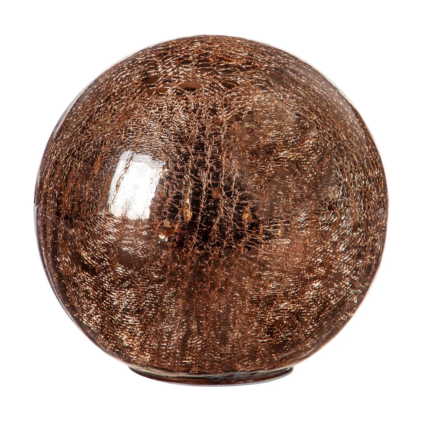 Plow & Hearth Gazing Balls|Lighted Garden Decorations>Lighted Crackle Glass Gazing Ball