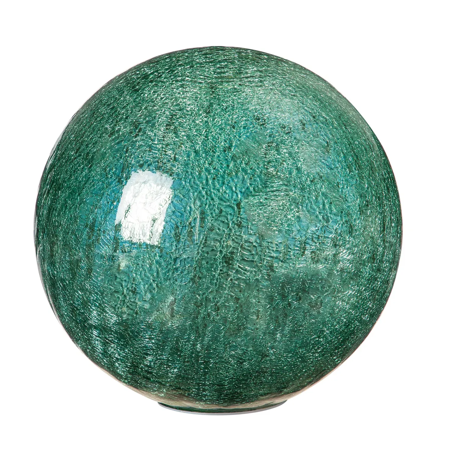 Plow & Hearth Gazing Balls|Lighted Garden Decorations>Lighted Crackle Glass Gazing Ball