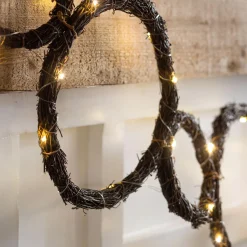 Plow & Hearth Lighted Trees & Garlands|Lighted Accents>Lighted Grapevine Holiday Garland