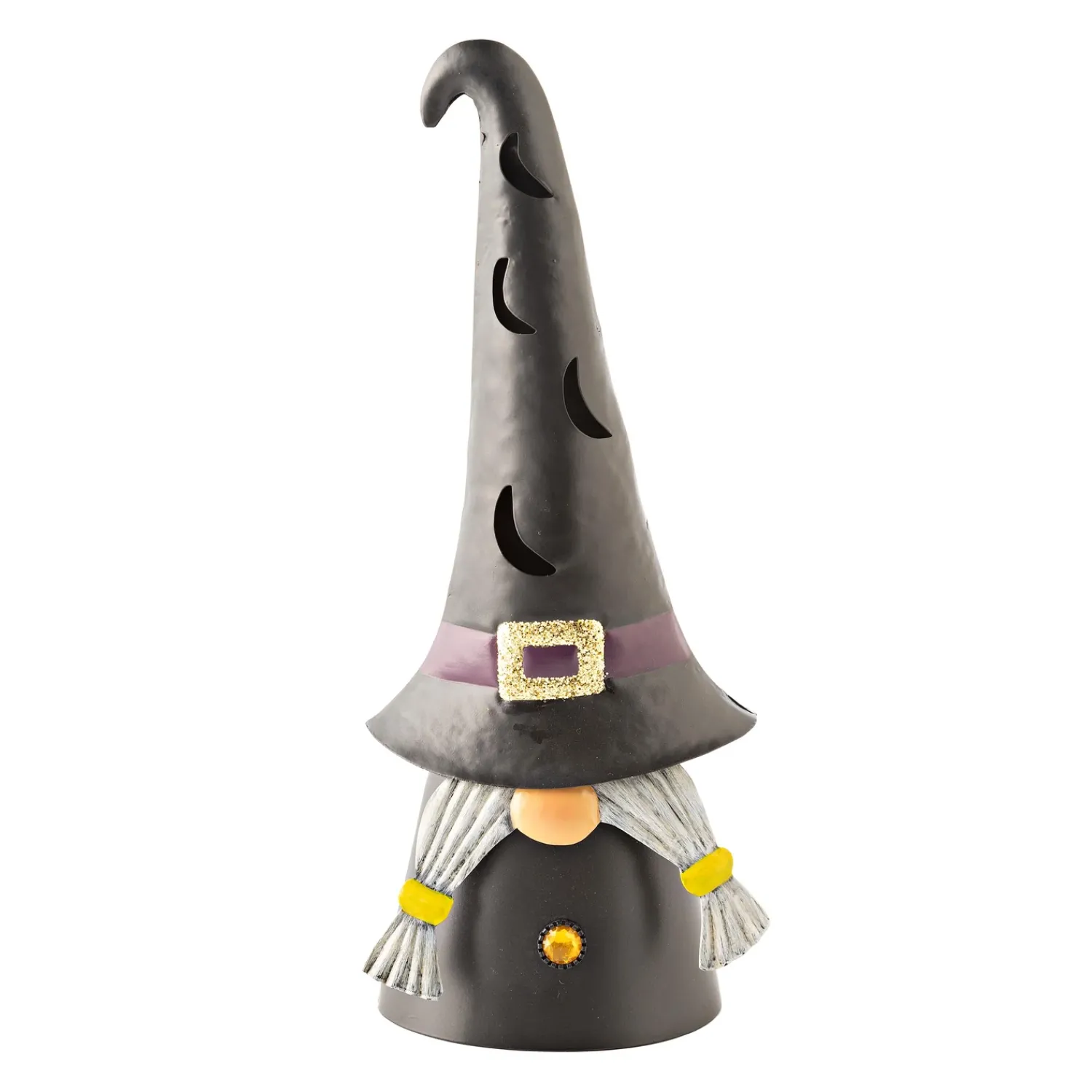 Plow & Hearth Garden Statues>Lighted Halloween Witch Gnome