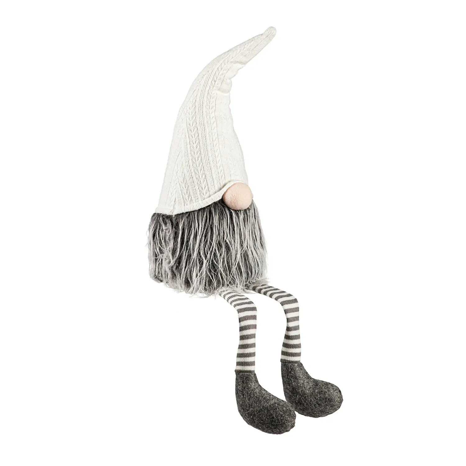 Plow & Hearth Decorative Accents>Lighted Holiday Gnome with Dangling Legs