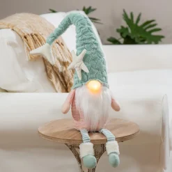Plow & Hearth Decorative Accents>Lighted Mermaid Gnome Table Décor