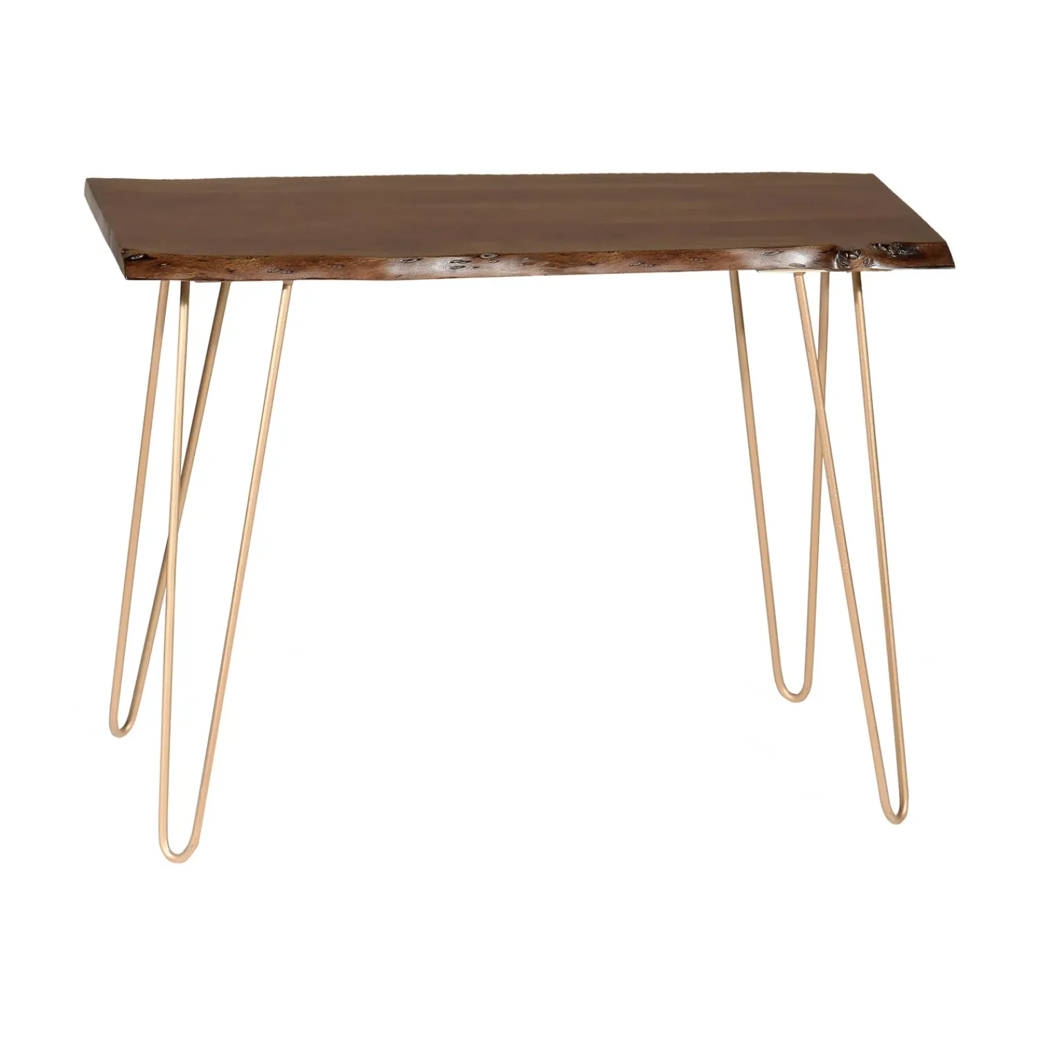 Plow & Hearth Desks & Console Tables>Live Edge Acacia Wood Console Table with Hairpin Legs