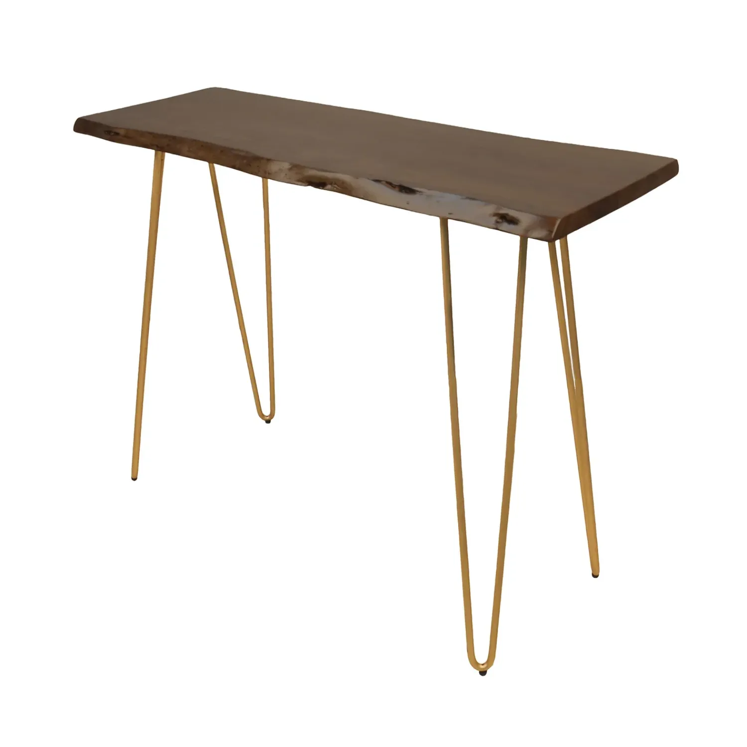 Plow & Hearth Desks & Console Tables>Live Edge Acacia Wood Console Table with Hairpin Legs