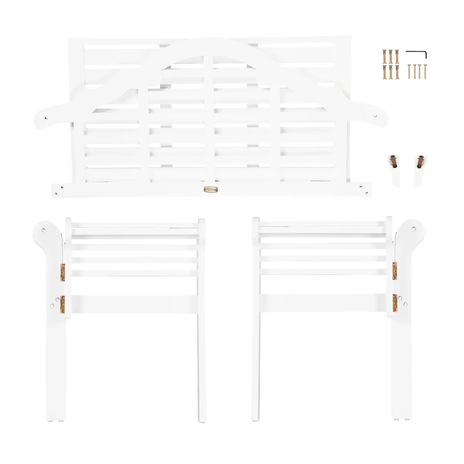 Plow & Hearth Outdoor Benches>Lutyens Wood Garden Bench White