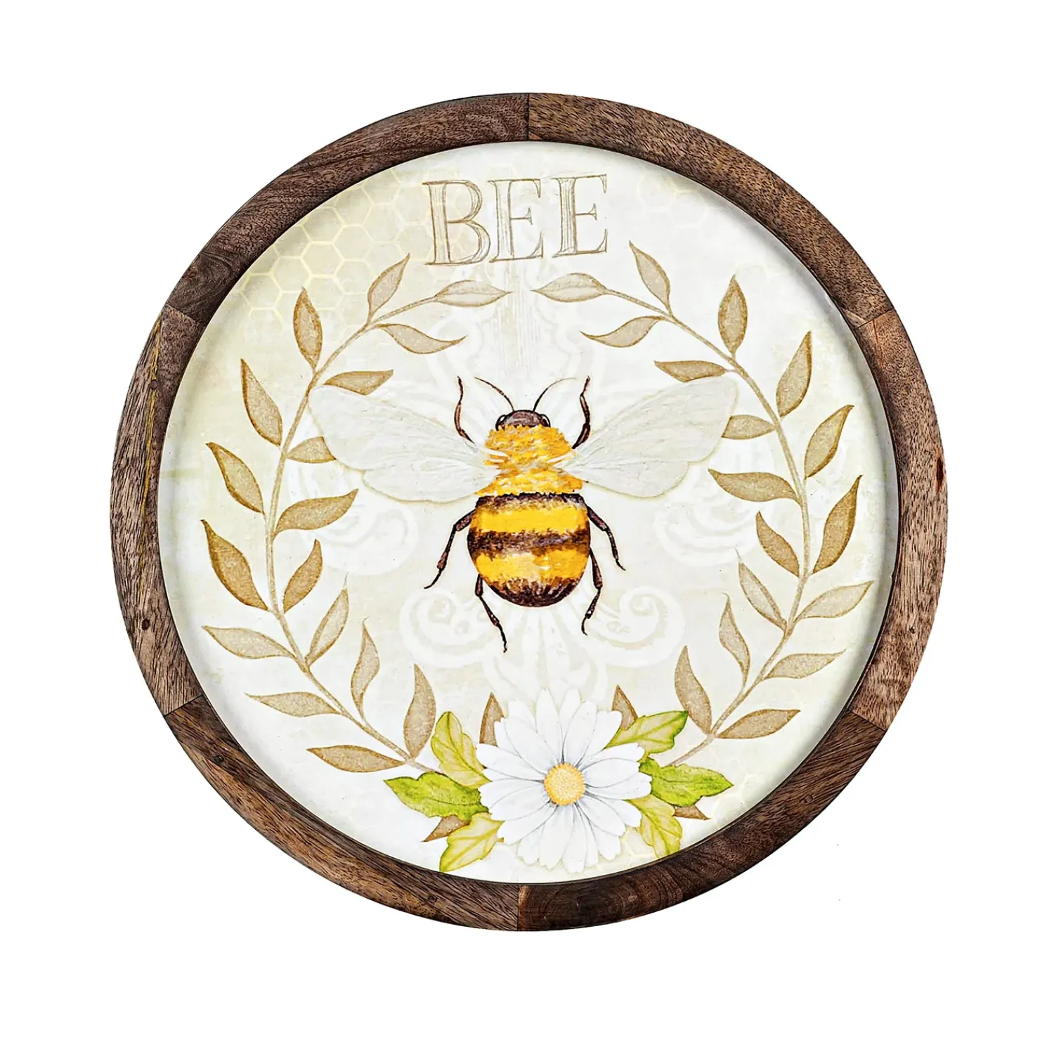 Plow & Hearth Wall Art>Mango Wood Bumblebee Wall Art