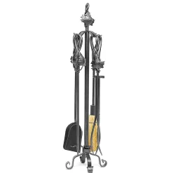 Plow & Hearth Fireplace Tool Sets>Maple Leaf 5-Piece Fireplace Tool Set Graphite