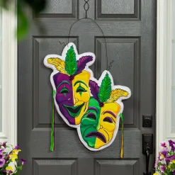 Plow & Hearth Fabric Door Hangers>Mardi Gras Theater Mask Estate Door Décor