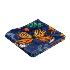 Plow & Hearth Throws & Blankets>Mariposa Melody Butterfly Scatter Plush Blanket, 50" x 60"